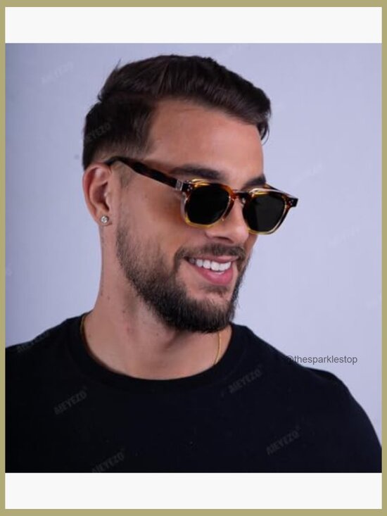 Retro Square Thick Framed Sunglasses UV400 Protection Unisex main image 5